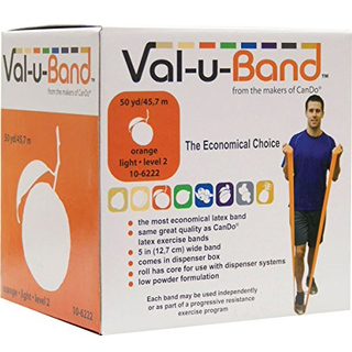 Low Powder Resistive Exercise Band, 5″x50 Yards, Orange, EACH