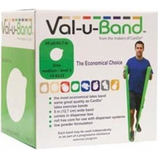 Low Powder Resistitive Exercise Bands, 5″x50 Yards, Lime, EACH
