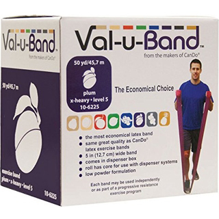 Low Powder Resistive Exercise Band, 5″x50 Yards, Plum, EACH