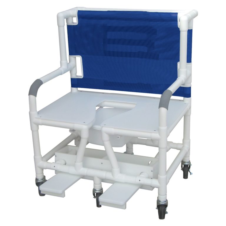 30" Bariatric Shower Chair w/ Full Support Seat and Commode Opening