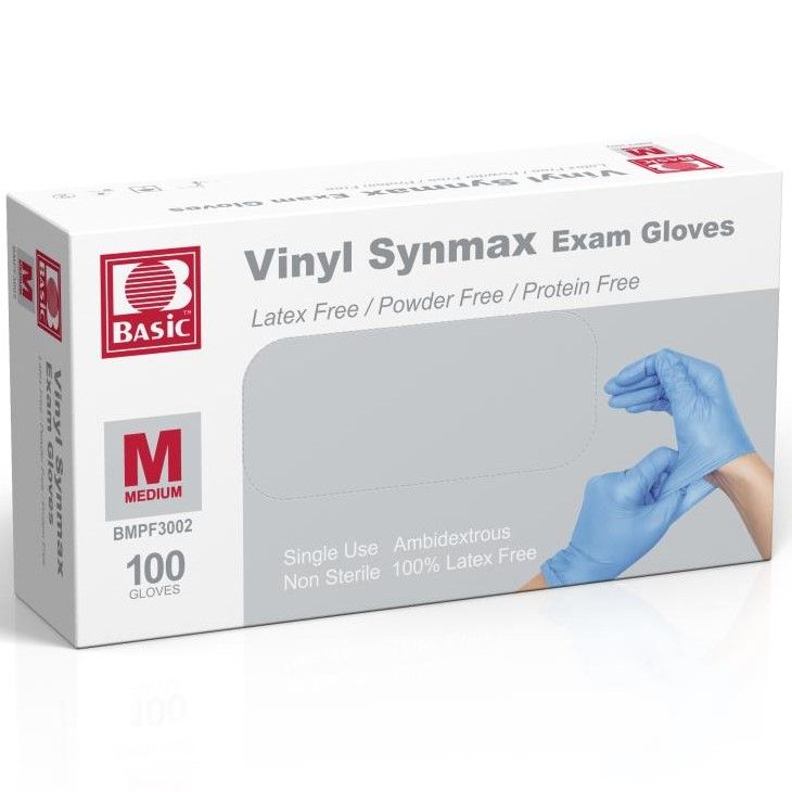Gloves 300pcs Disposable Powder-Free Vinyl Medical Exam Medium Latex Free 