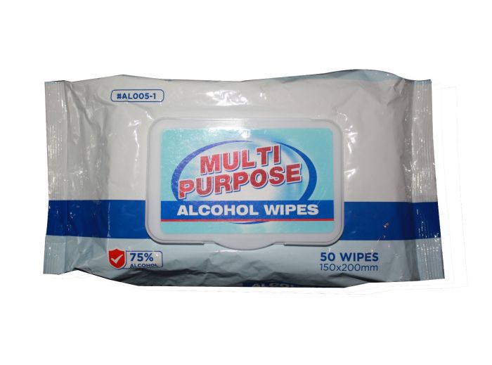 Multi Purpose Alcohol Wipes, 1,200 WIPES PER CASE