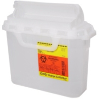 Sharps Container 5.4qt Clear Counter Balanced Door,CASE OF 20