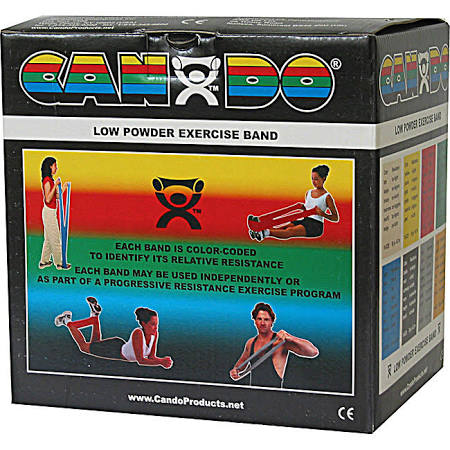 Low Powder Resistive Exercise 5″x50 Yards Bands, Black