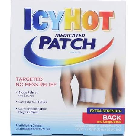 Icy Hot Extra Strength Pain Reliever Patch, PACK OF 5