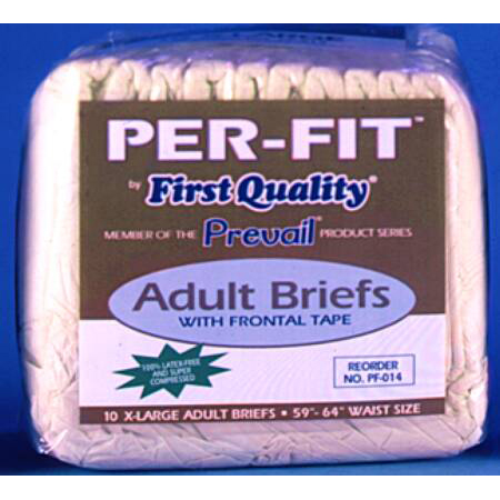 Per-Fit Prevail Adult Fitted Brief Diaper, Extra-Large,59-64