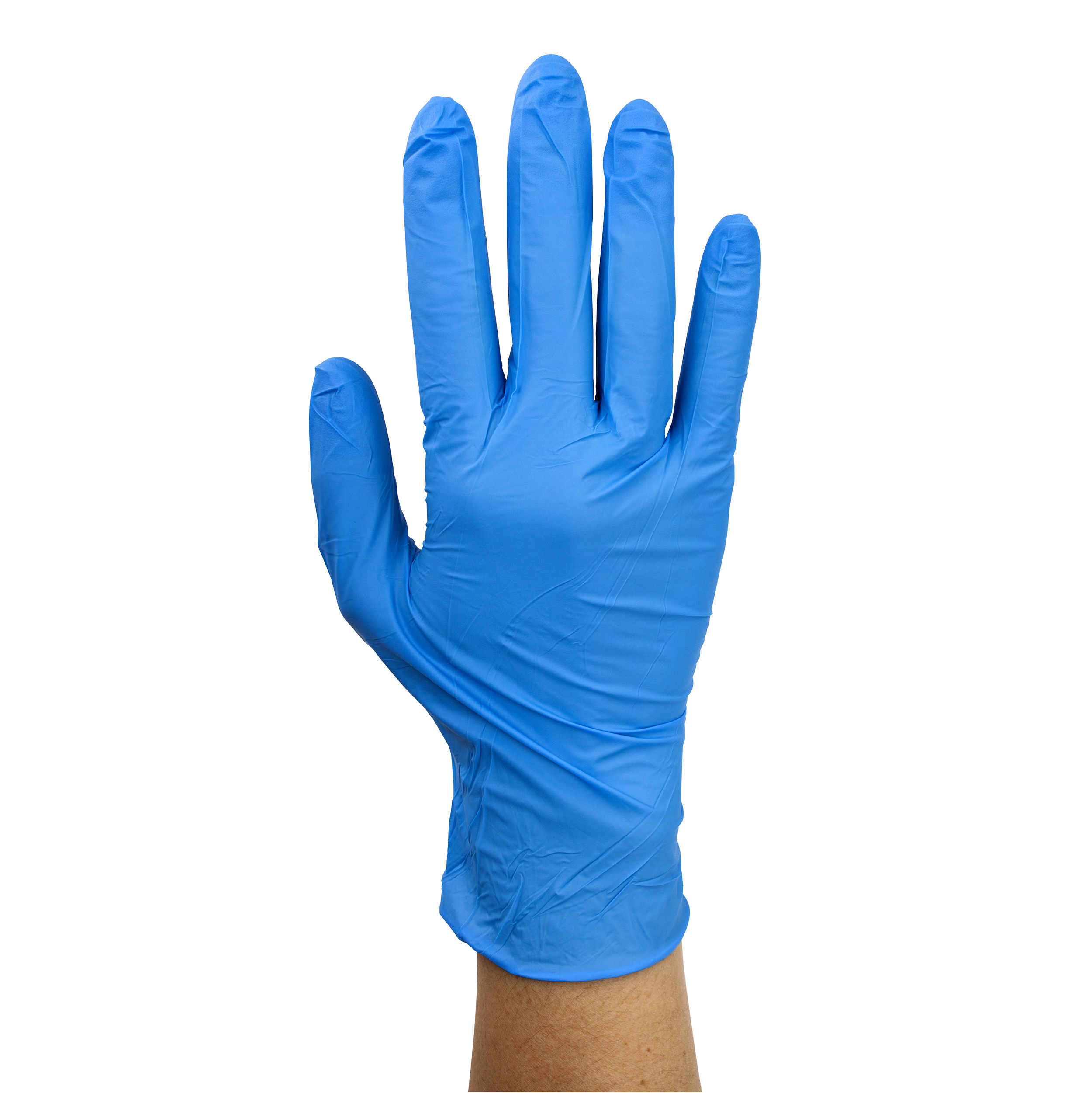 Safe-Touch® Blue Nitrile Exam Gloves- Powder-Free – L