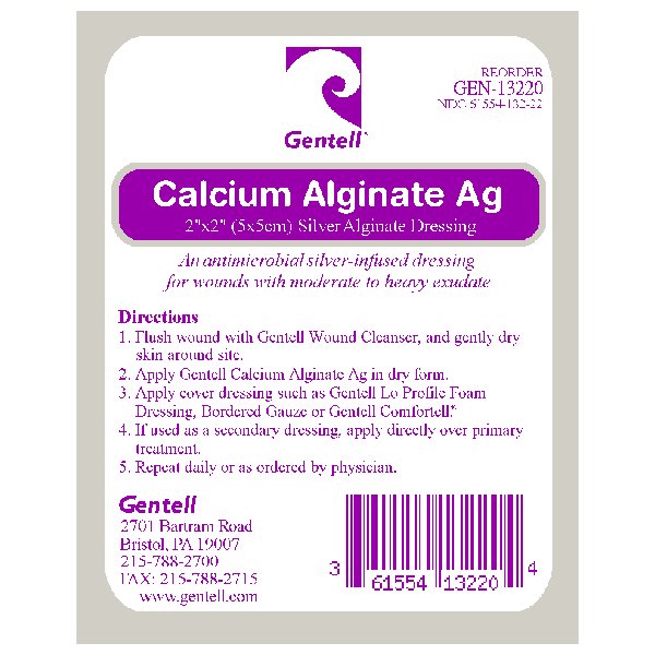 Calcium Alginate 2″x2″ Dressing With Silver, CASE OF 50