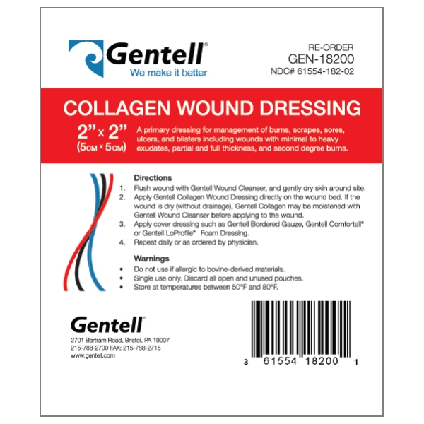 Collagen 2″x2″ Wound Dressing, BOX OF 10