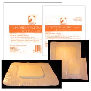 Lo Profile Foam Plus 4″x4″ Dressing (Bordered),CASE OF 50