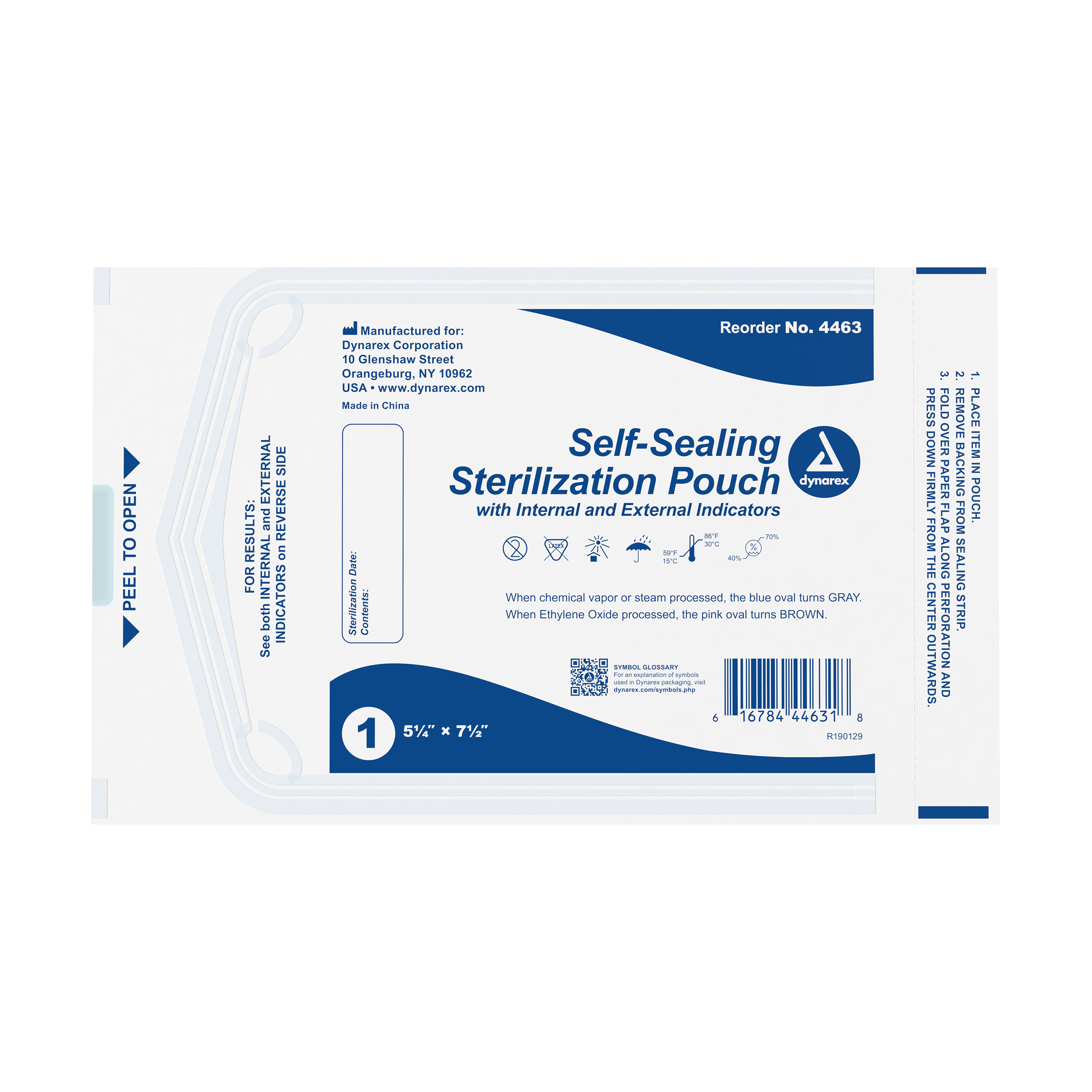 Sterilization Pouches 5.25 X 7.5in