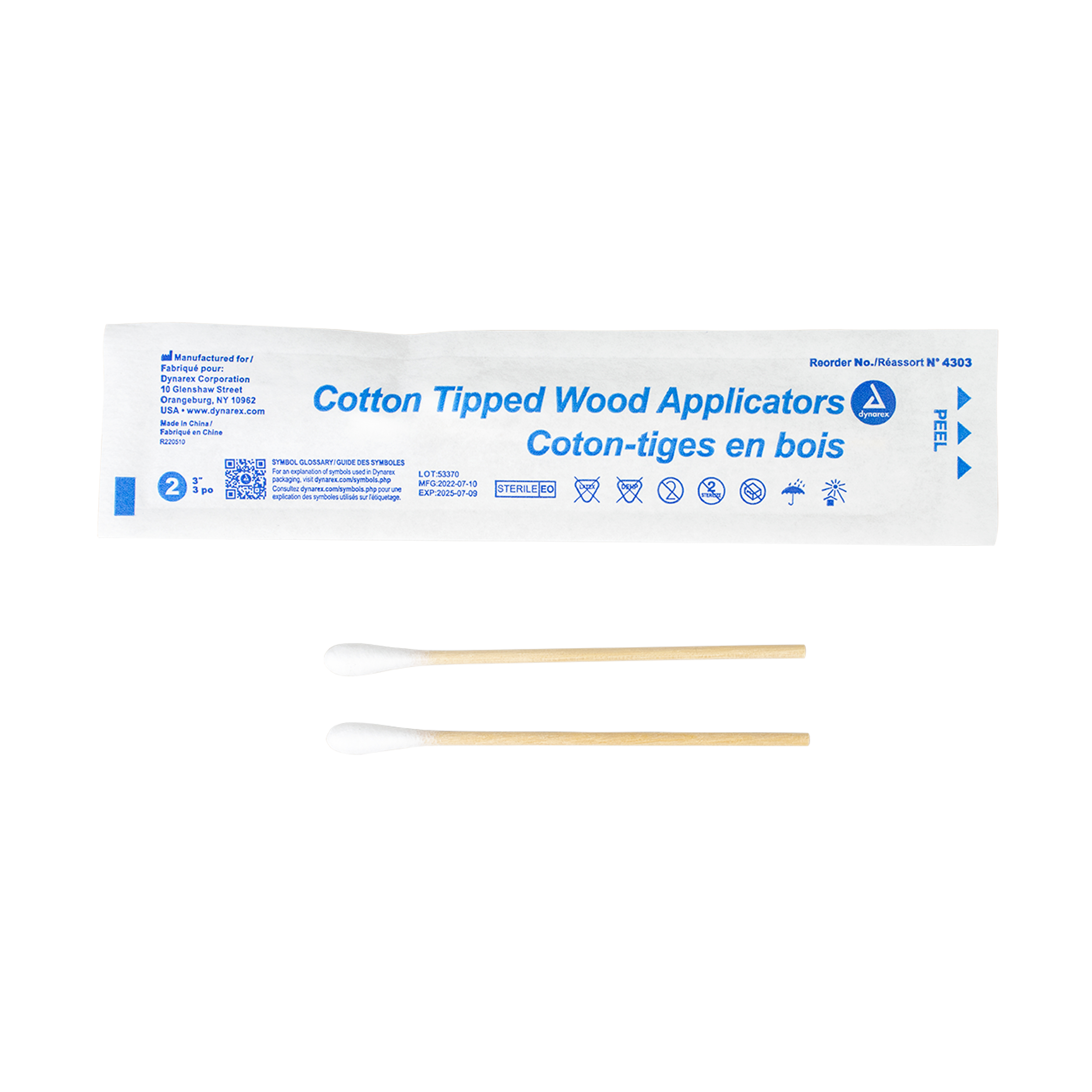 Cotton Tipped Wood Applicators Sterile 3in