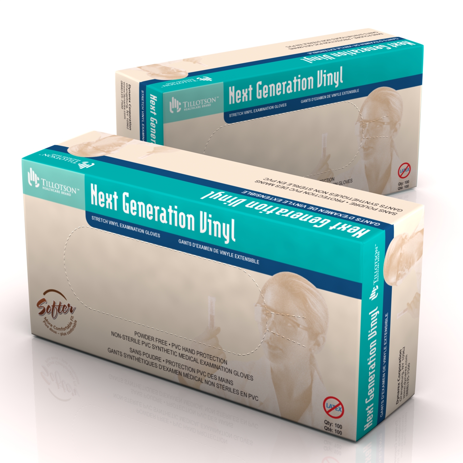 Next Generation Stretch Vinyl Exam Gloves- Powder Free – L