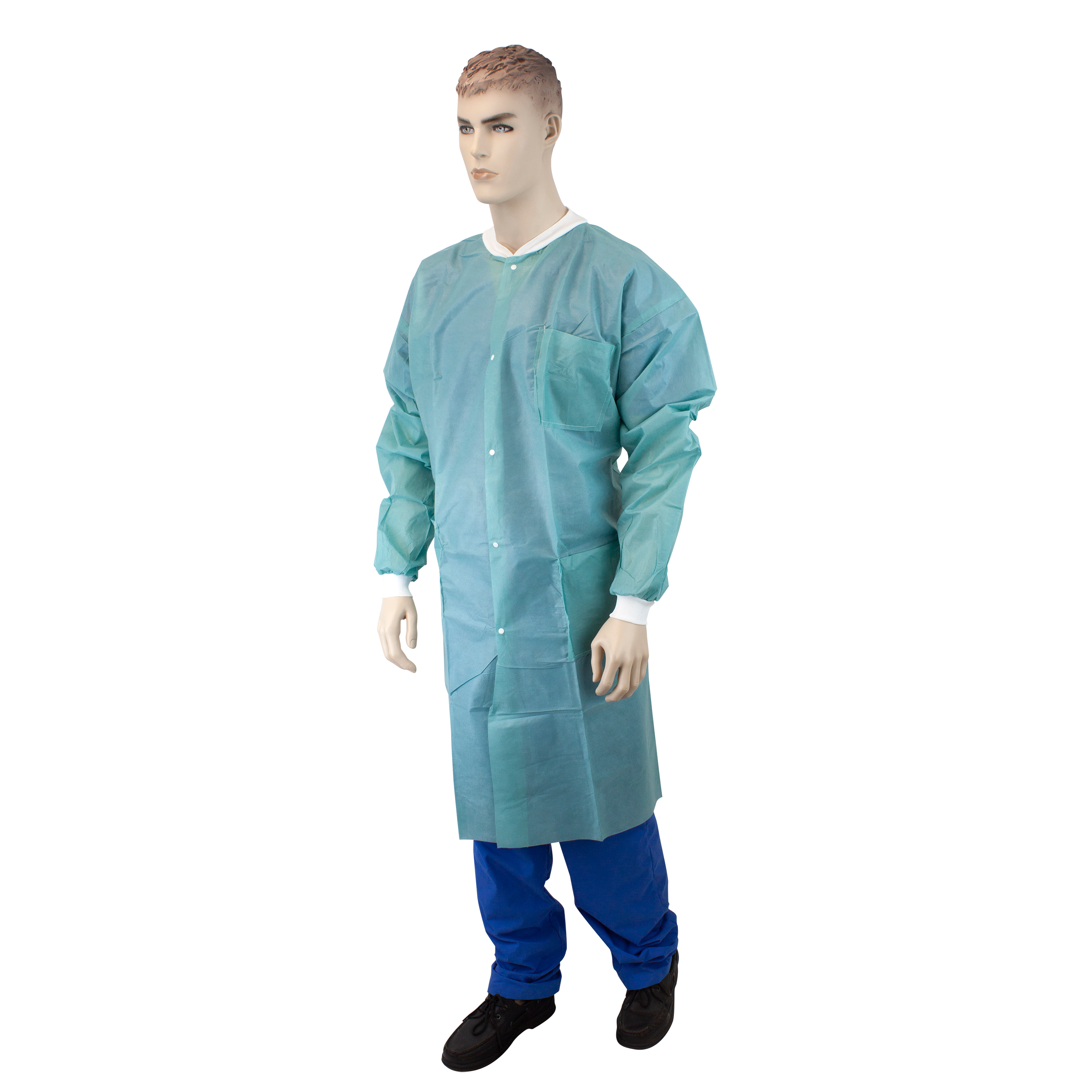 Lab Coat W/ Pockets: TEAL Large