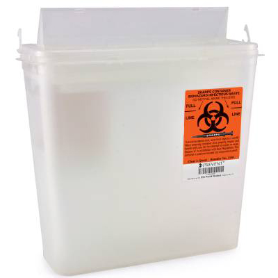 Sharps Container 2 Quart Horizontal In-Room