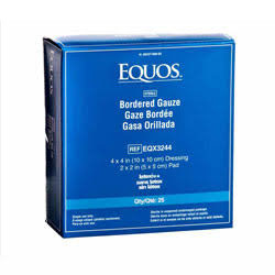 Equos Bordered Gauze, Bulk,6″x6″,Sterile,BOX OF 500