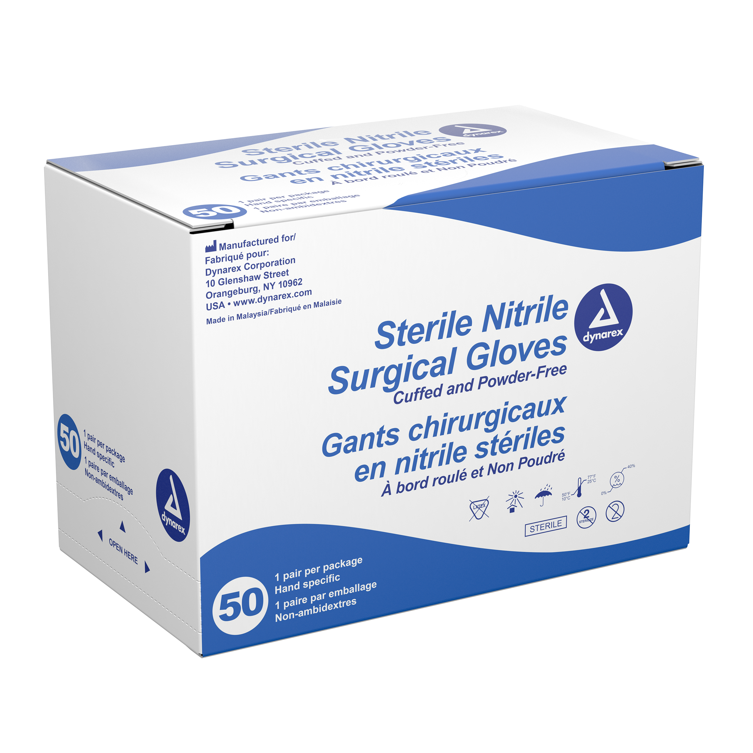 Sterile Nitrile Surgical Gloves- Powder-Free (Pairs) –  Size 6