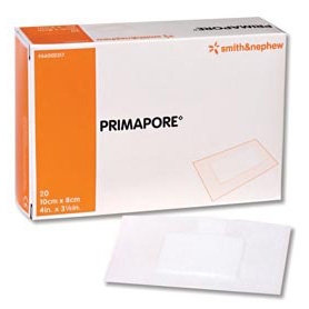 Primapore Adhesive Dressing Polyester,3 1/4″x4 3/4″,Rectangle,BOX OF 20