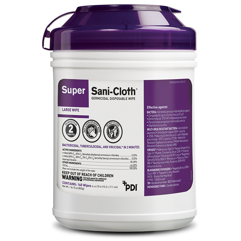 Super Sani-Cloth Germicidal Disposable Wipes