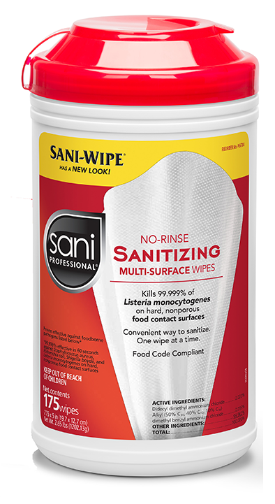 Multi-Surface QUAT Based Sanitizing Wipes