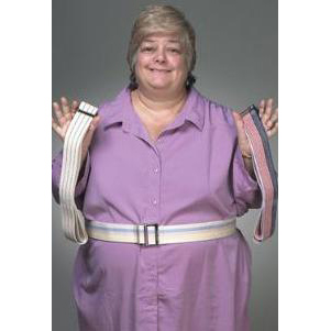 60″ White Cotton Gait Belt, EACH