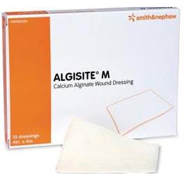 AlgiSite M Calcium Alginate Dressing Square,4×4,BOX OF 10